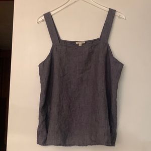 Eileen Fisher Women's Minimalist Sustainable Coastal Linen Tank Lavender size XL